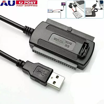 SATA/PATA/IDE To USB 2.0 Adapter Converter Cable For 2.5 3.5'' Hard Drive Disk • $9.40