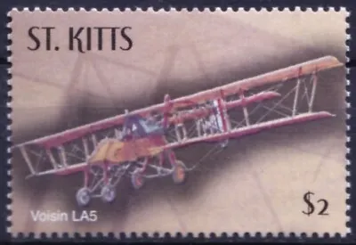 Saint Kitts 2003 MNH War Plane Light Bomber In WWI - Voisin LA5 • $1.70