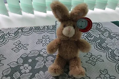 BUILD A BEAR Mocha Bunny Rabbit 9  Soft Toy Plush Poseable Ears • £7.99