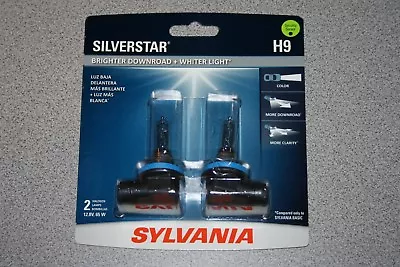 Sylvania Silverstar H9 Pair Set High Performance Headlight 2 Bulbs NEW • $25.99