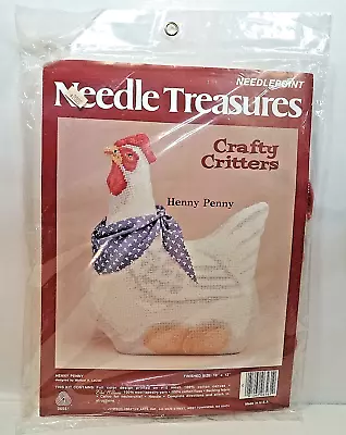 Needle Treasures Needlepoint Crafty Critters HENNY PENNY Elsa Williams New KIT • $24