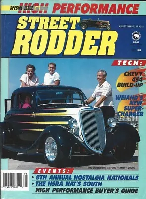 $8.99 • Buy Street Rodder 1988 Aug - Chevy 454 Build-up, Weiand's New Super Charger