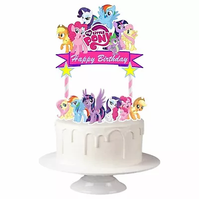 My Little Pony Birthday Cake Topper Decoration SELF-ASSEMBLY • £5.99