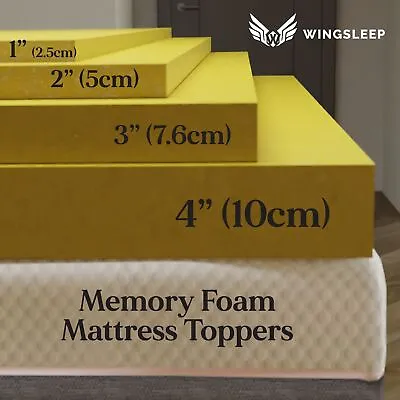 Memory Foam Mattress Topper All Sizes Available Small Double King • £22.99