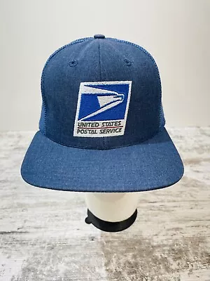 United States Postal Service Ball Cap Mesh Snapback Hat Gray Blue Size Medium • $19.95