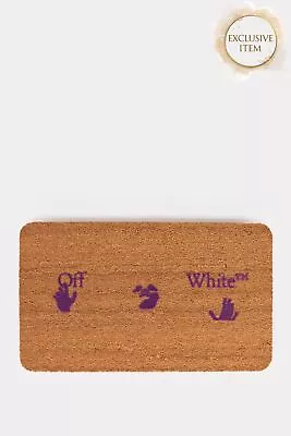 OFF-WHITE HOME Coconut Fiber Doormat Swimming Man Logo Rectangle Shape Two-Tone • £0.01