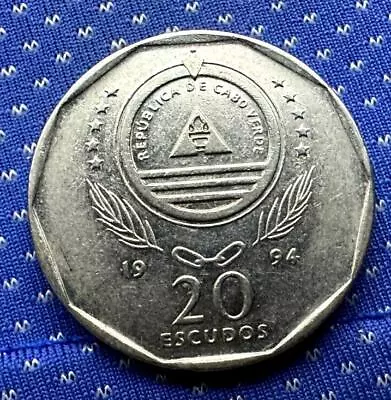 1994 Cape Verde 20 Escudos Coin UNC Brown Booby Bird   #M558 • $13.81