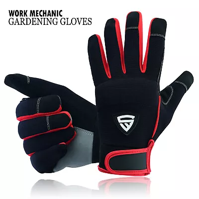 £6.49 • Buy Safety Work Gloves Heavy Duty Mechanic Gardening Builders Cut Hand Protection
