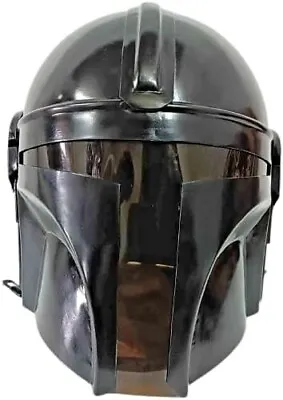 Medieval Steel Mandalorian Helmet With Liner And Chin Strap LARP Costume • $122.55