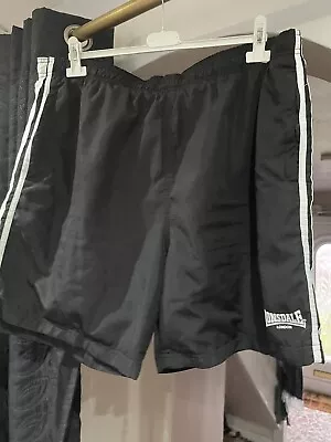 Black Lonsdale Running Shorts Size 2XL • £3.99