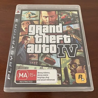 Grand Theft Auto IV PS3 Game PlayStation 3 VGC Map & Manual PAL Free Fast Post • $13