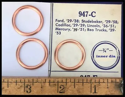 NOS Cadillac Lincoln Studebaker Oil Drain Plug Gasket Lot Ford 1940-1950 Mercury • $5.98