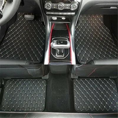 PU Leather Car Front Rear Floor Foot Mats Waterproof Dustproof Universal 4Pcs  • $38.60