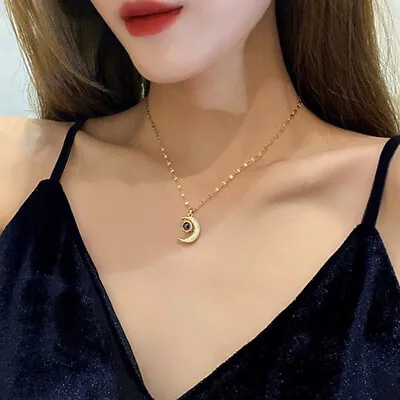 I Love You In 100 Languages Moon Projection Pendant Necklace Women's Exquisite • $20.45