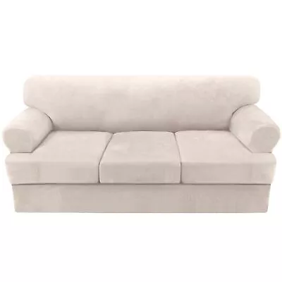 Sofa Cover 4 Piece T Cushion Sofa Slipcovers Thick Velvet Couch Cover Furnitu... • $77.79