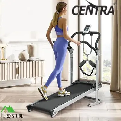 $277.18 • Buy Centra Manual Treadmill Foldable Incline Exercise Fitness Walk Machine Home Gym