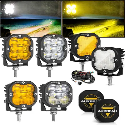 AUXBEAM 3 Inch Led Driving Work Lights Amber White Pods For Jeep Gladiator 18-24 • $119.99