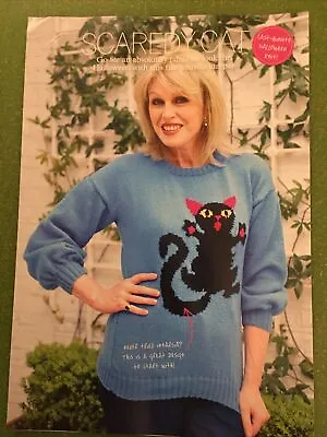 Knitting Pattern WOMAN’S JUMPER (design Scaredy Cat Explores Intarsia) • £2.75