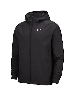 Nike Essential Running Hooded Full Zip Jacket BV4870 010 Black XL £70 RRP BNWT • $102.75