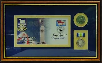 Falklands 20th Anniversary Cover - Signed By Margaret Thatcher & Sir Rex Hunt -  • £225