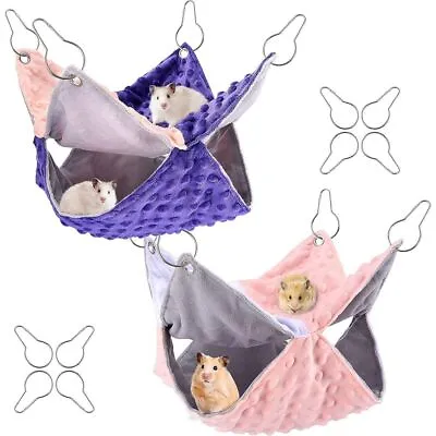 Guinea Pig Ferret Rat HammockHamster Accessories For Cages11.8x11.8 Inches • $14.89