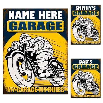 Metal Personalised Sign Plaque Car Garage Shed Mancave Dad Gift Ref0180A PER • £3.95