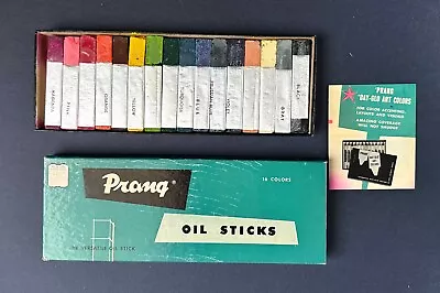 Vintage Oil Sticks - 16 Colors In Box With A Brand Flyer - Prang Oil Sticks NY • $5