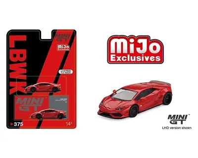 Mini GT 1:64 LB WORKS Lamborghini Huracan Ver. 2 Red Diecast Model Car MGT00375 • $14.49