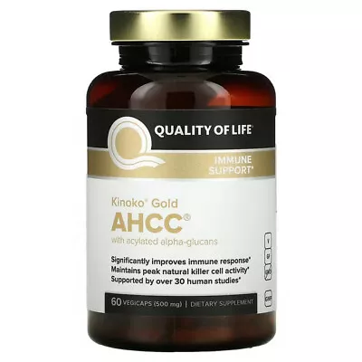 Quality Of Life Kinoko Gold Ahcc 500mg 60 Capsules + Free Postage !!! • $149.13