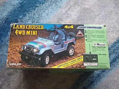 TESTED Vintage Nikko Tandy Radio Control Land Cruiser 4wd Mini 1.16 Rare Silver  • £39.50