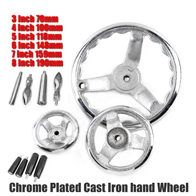 Chrome Plated Cast Iron Handwheel 3 Spoke Table Saw Dia 3-8 Inch Handle Crank • $2.35