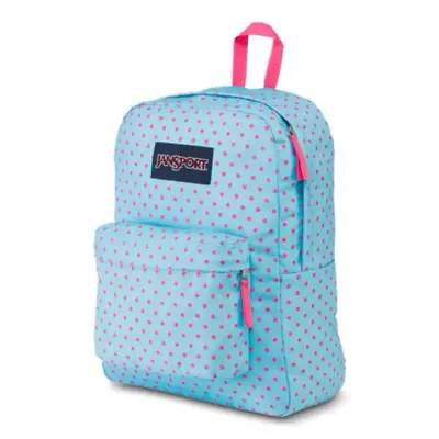 JANSPORT Superbreak Backpack/Schoolbag Lipstick Polka Dot 25L JS00T5013B4 • £24.95