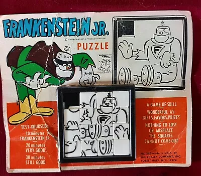 Vintage Roalex Slide Puzzle 1967 Frankenstein Jr. Sliding Squares Puzzle Clean • $429.99