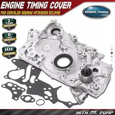 Oil Pump W/ Engine Timing Cover For Chrysler Sebring Mitsubishi Galant Eclipse • $57.99