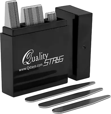 Quality Stays Metal Collar Stays For Men – Set Of 40 Dress Shirt Collar Stays Fo • $12.91