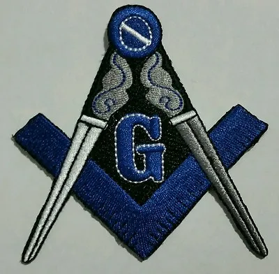 Freemason Masonic Blue Grey And White Iron On Patch  • $8.99