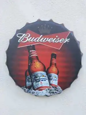 £10.99 • Buy Wall Art Budweiser /sign /Vintage Tin Metal 30cm 3 Bottle Sign Top Bar Pub  