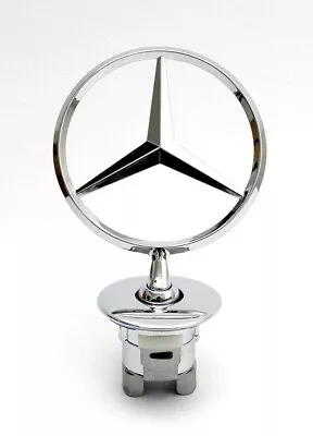 Chrome Star Bonnet Hood Logo Emblem Badge Fit Mercedes Benz W124 W202 W203 W204 • $14.99