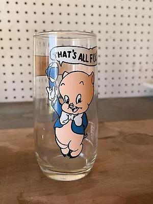 Looney Tunes Porky Pig Pepsi Glass 1966 Vintage Warner Bros. Collector's Series • $7.95