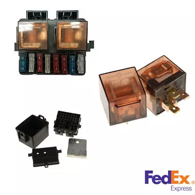 DC 12V 2 Way Circuit Car Boat Auto Automotive Relay Blade Fuse Box Holder Kits • $14.75