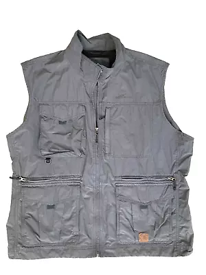 Eddie Bauer Mens Size XXL Hunting Fishing Utility Photography Cargo Vest - Gray • $18