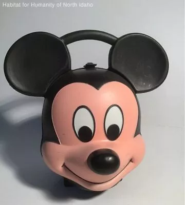 Vintage 1970s Aladdin Industries Inc. Mickey Mouse Lunch Box - Rare Collectible! • $0.99