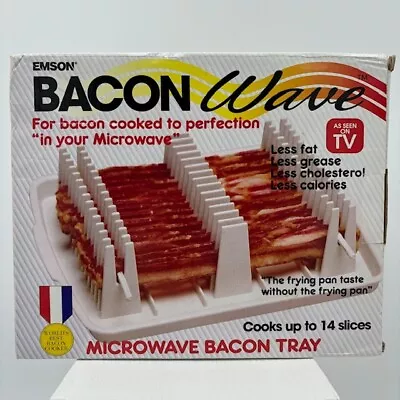 The Original Bacon Wave By Emson Microwave Bacon Tray Cooks Up To 14 Slices • $9.94