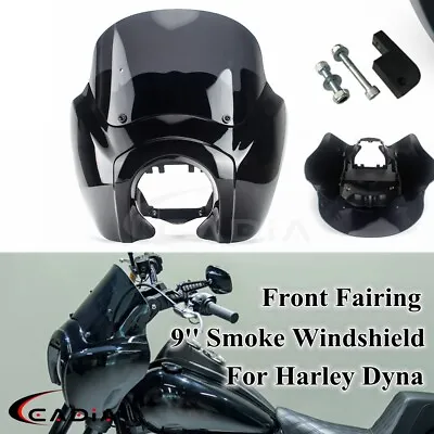 $152.99 • Buy Front Fairing + 9in Windshield Kit For Harley Davidson Dyna Super Glide FXD FXDC