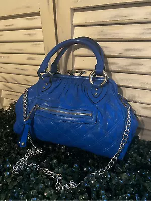 Auth. Marc Jacobs Stam Bag In Blue & Silver Hardware Has COA • $725