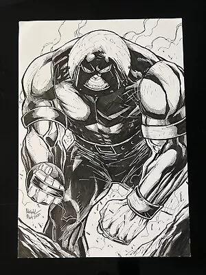Juggernaut X-Men (12 X17 ) Original Art Ed Benes Comic Pinup By Natanael Maia • $75