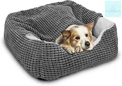 JOEJOY Large Dog Bed Warm Hooded Puppy Bed Luxury Super Soft Pet Cave Bed Pet • £41.38