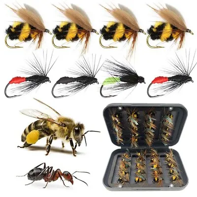 25Pcs/Box Bait Fishing Artificial Fly Trout Lures Handmade Fly Bait Fishing • $11.99