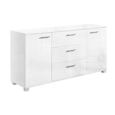 Artiss Buffet Sideboard Cabinet High Gloss Storage Dresser Table Cupboard White • $225