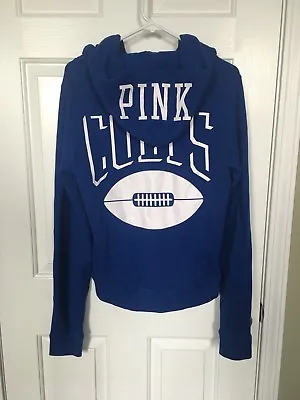 PINK Victorias Secret NFL COLTS Full Zip Hoodie Hooded Jacket SIZE M RARE • $95